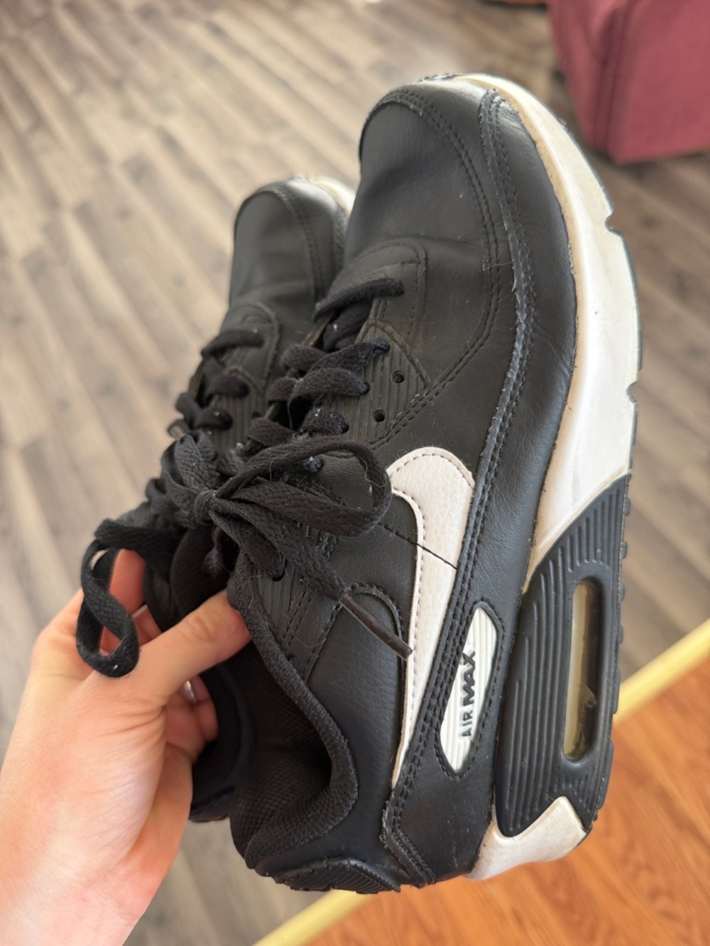 Nike Black and White Air Max Lifestyle Sneakers